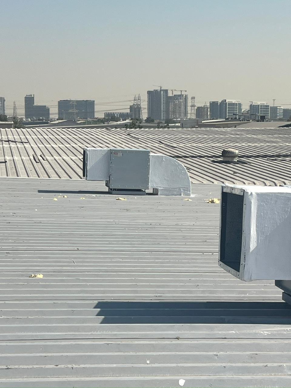 AC Duct Insulation Applied