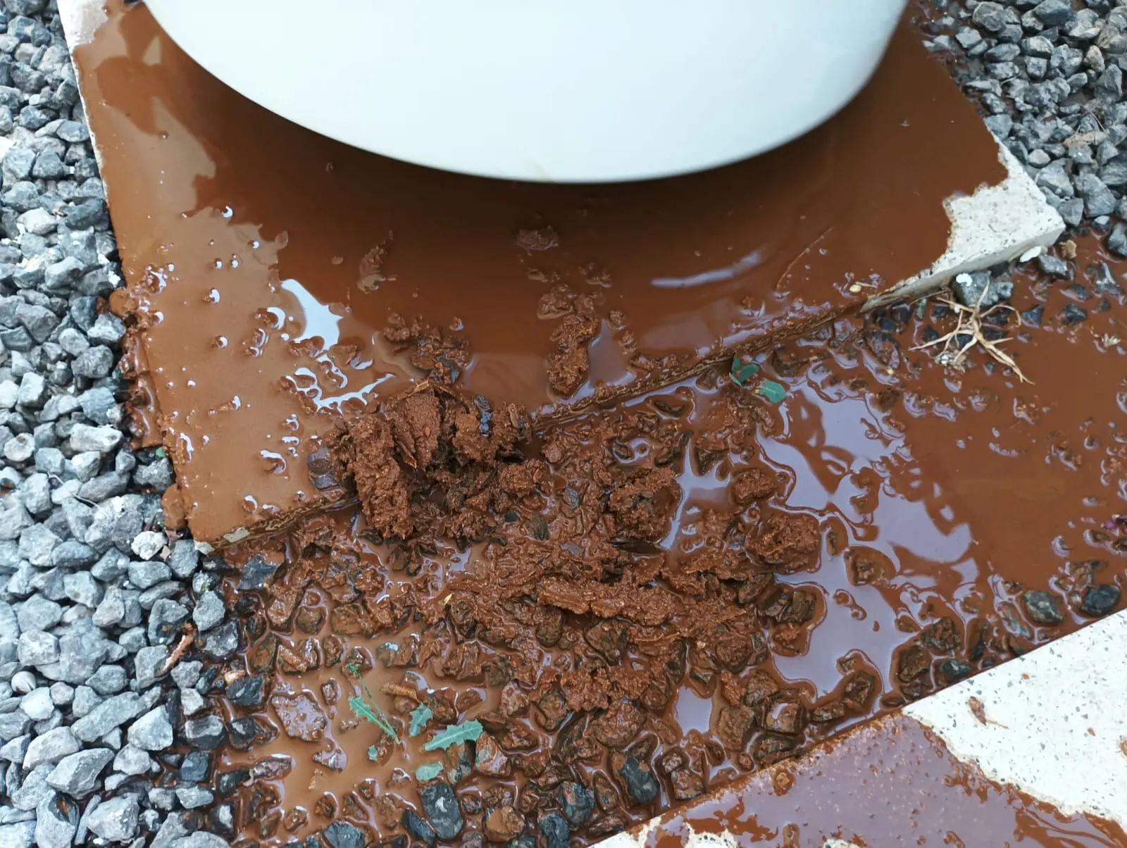 Rusted and corroded water heater tank bottom
