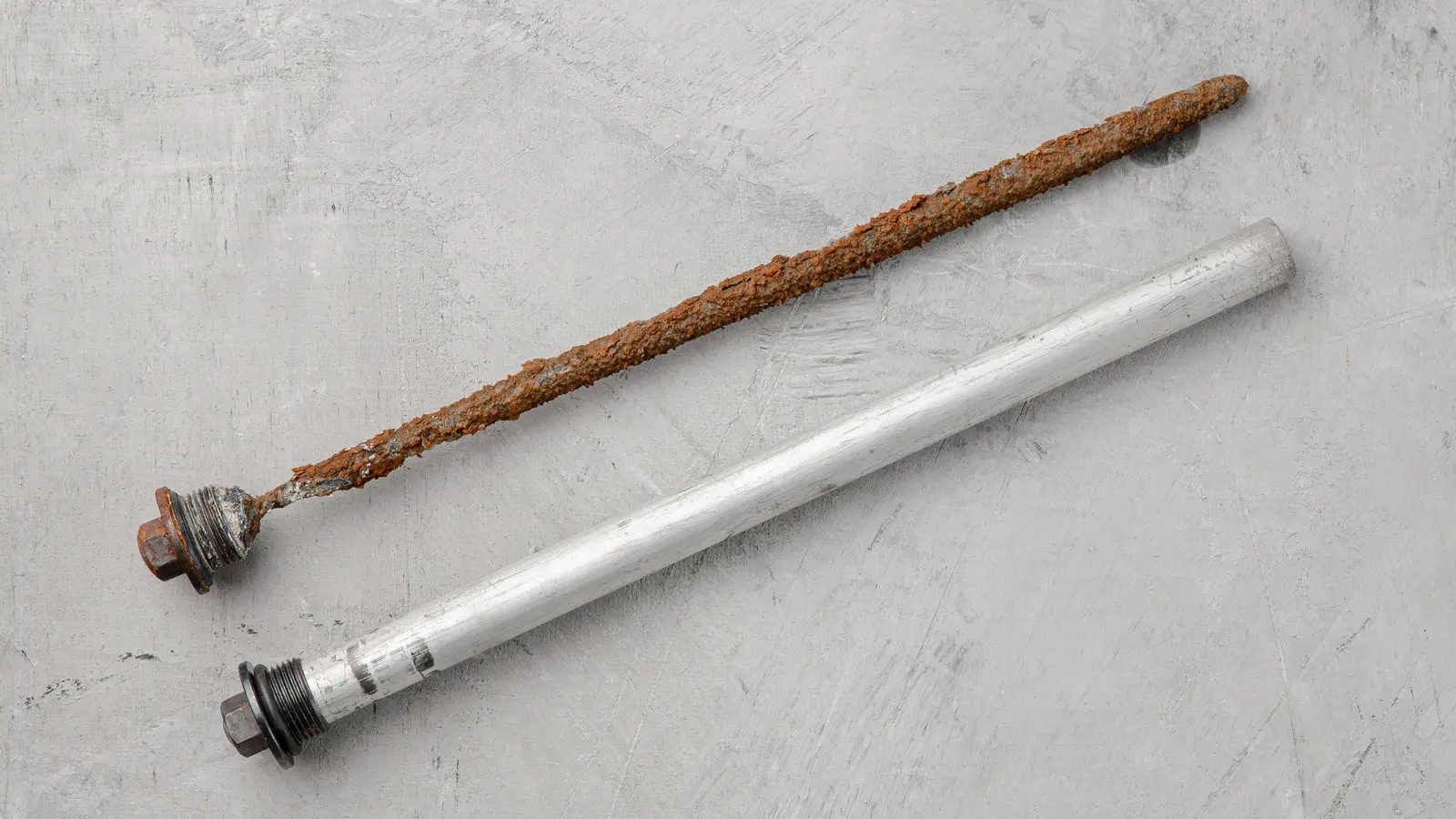 Corroded vs New Anode Rod