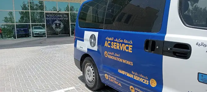 dhrs dubai service van parked